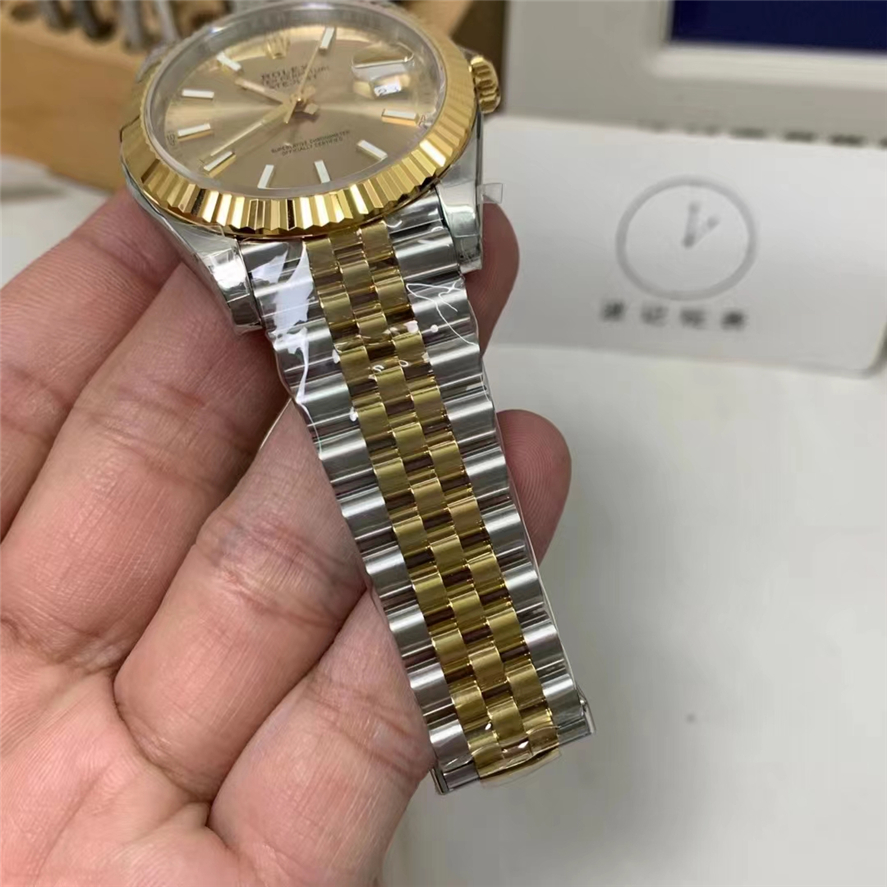 VS复刻表劳力士41mm间金日志还原度相当高