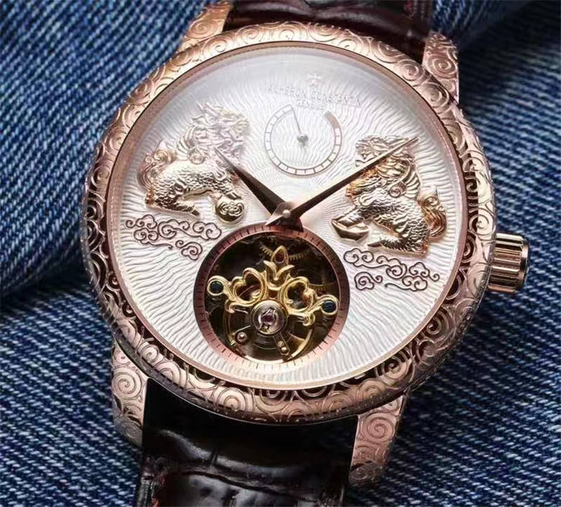 Vacheron Constantin 江诗丹顿—刚出神兽「麒麟」表盘——「Traditionnelle Tourbillon Qilin」陀飞轮腕表