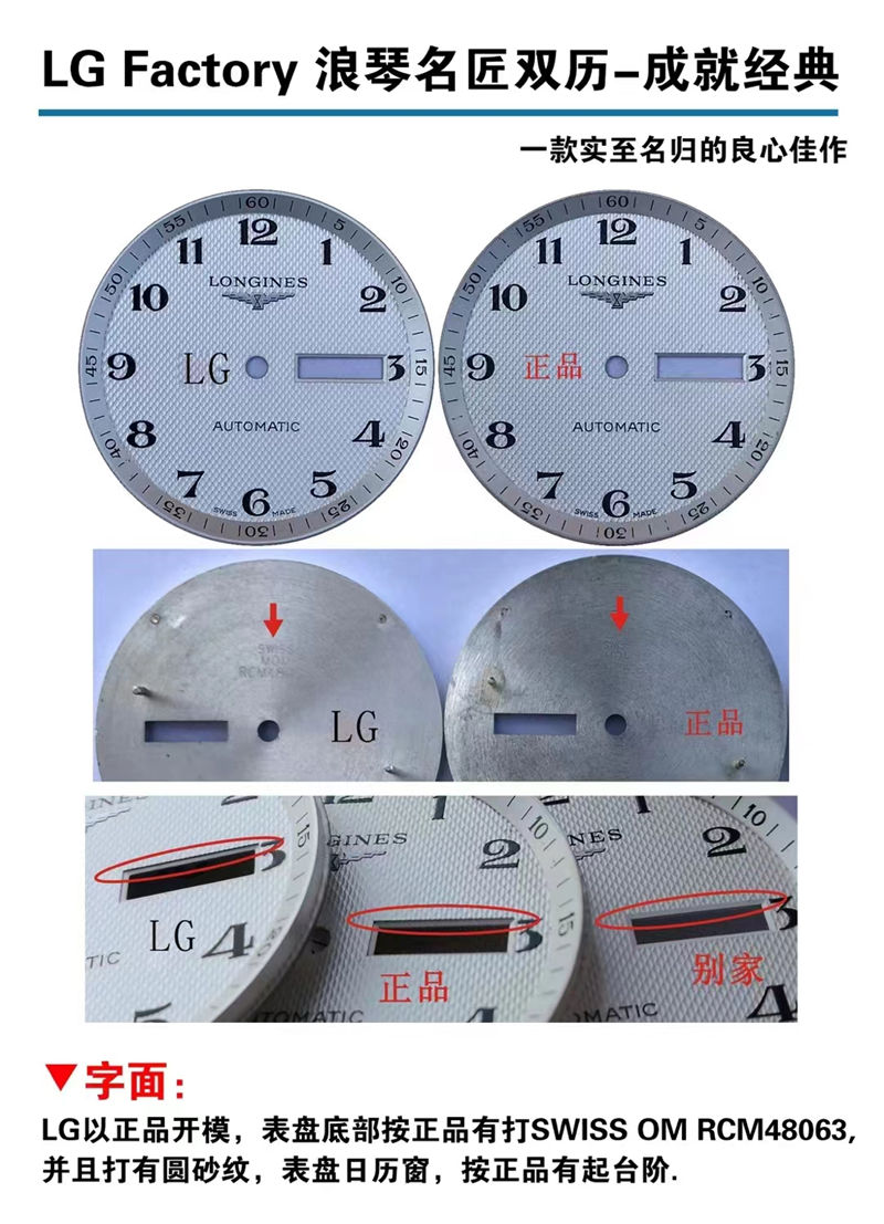 新版lg工厂浪琴工匠双历机械男表质量和工艺细节怎么样